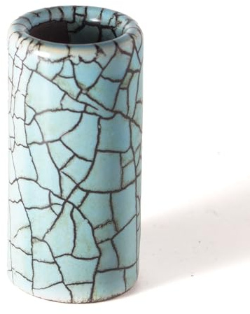 Handmade Ceramic Guitar Slide – Warm Tone, Smooth Feel – Artisan Finish – Made in Small Batches – Soft Blue (Medium)