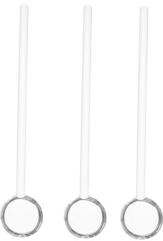 GARVALON 3 Cucharas Mini De Vidrio Para Espresso y Café, Cucharillas Portátiles De 15,5 Cm Para Remover Bebidas Calientes y Frías, Diseño Ligero Para Uso Casa, Restaurante o Fiestas