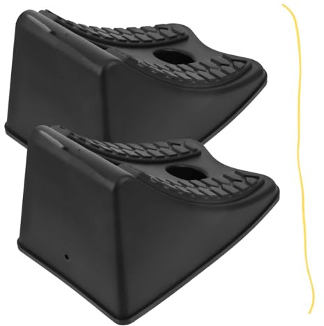 TOPBATHY 2 Pièces Cales De Roue pour Camping Remorque Voiture Cales De Roue pour Essieu Double pour Stationnement Et Blocage