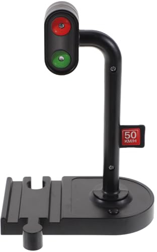 OATIPHO Semáforo de Tren de Juguete Luces Led, Accesorio para Vías de Tren en Miniatura, Modelo de Señal de Tráfico Ferroviario de Abs Resistente para Juegos Interiores y Exteriores