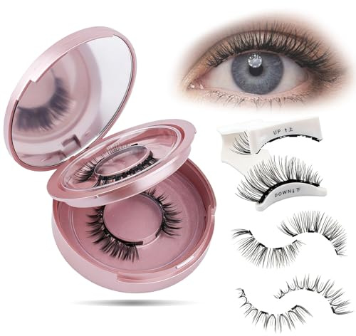 BSITSSS 2 Paia Ciglia Finte Magnetiche, 2 Stili Ciglia Magnetiche Con Applicatore, Non Necessita di Colla, Riutilizzabili Magnetic Lashes Naturali Per Ciglia Facile Da Indossare e Rimuovere
