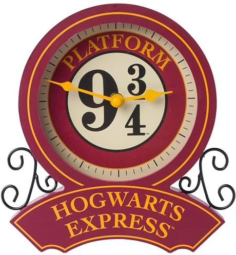 Silver Buffalo Harry Potter Platform 9 3/4 Station Wall Clock, 9.44 x 8.22 Inches