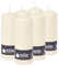 Müller Candele Grandi a Colonna - Set di 6 Candele Colore Avorio - 68 x 180 mm - Lunga Durata di 60 Ore - Cero Antigoccia - Inodore - Qualità RAL