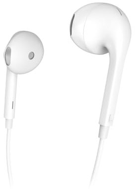 Hama Kopfhörer Lightning Glow (kabelgebundene In-Ear-Kopfhörer, Mikrofon und Lautstärkeregler, Kopfhörer für iPhone, MFi-Zertifiziert, kompatibel mit Apple iPhone iPad iPod) Weiß