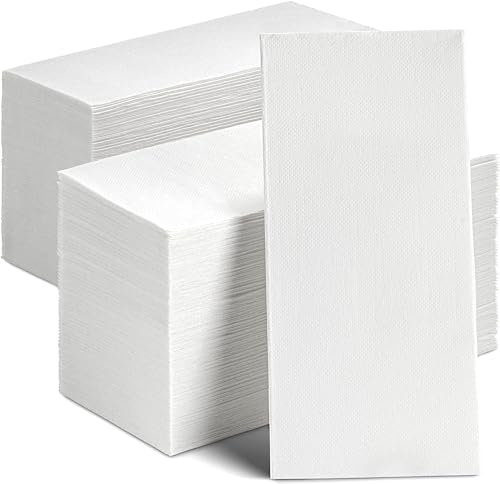 16 x 125 Pack White Paper Napkins (40 x 40 cm) 2-Ply Strong Luxury Serviettes, Super Soft Paper Tissues, Cocktail Napkins, Disposable Napkins for Christmas, Parties, Birthday & All Occasion