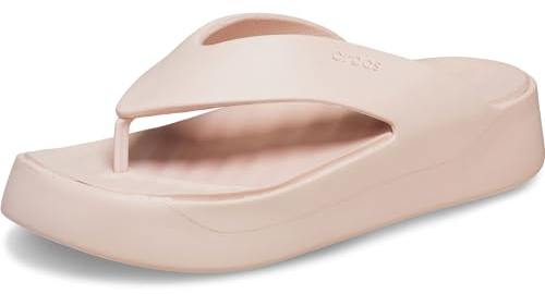 Crocs Women's Getaway Platform Flip Flops, Wedge Sandals for Women, Quartz, 6 Women