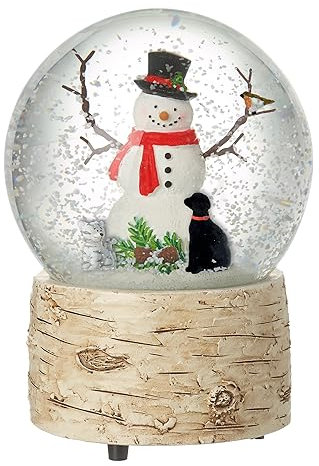 Heaven Sends Cat, Dog, Robin and Snowman Christmas Snow Globe