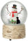 Heaven Sends Globo de nieve navideño con gato, perro, petirrojo y muñeco de nieve