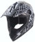 Kinder Crosshelm Skeleton AHP – Motorradhelm für Kinder, ABS-Schale, robuster Kinderhelm für Downhill, Quad und Motocross, Schwarz Weiß, Größe S, 53 – 54 cm