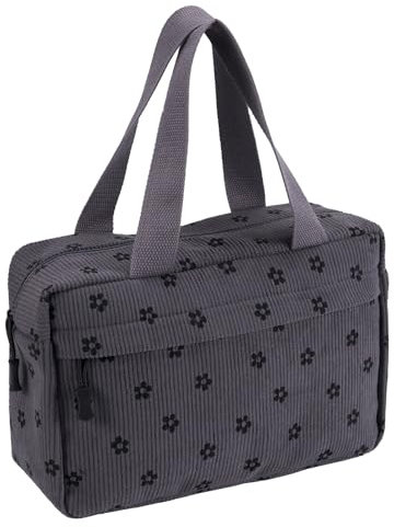 Jiliyote Large Women Toiletry Bag for Travel Hanging Corduroy Cosmetic Bag Make up Bags Wash for Girls Travelling Holiday