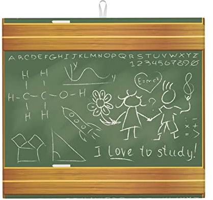 Alfombrilla Secado para Platos 41x46cm, Pizarra Verde Escurridor Estera De Secado Antideslizante Alfombrilla De Drenaje De Platos, para Ollas Y Sartenes, Encimera De Cocina