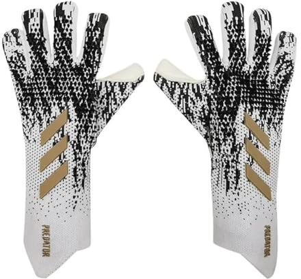 PLbSe Histarstore5 Football Goalkeeper Gloves Goalie Training Gloves Strong Grip, Anti-Slip and Breathable for Adults and Kids (White Gold, 6)
