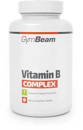 GymBeam Vitamina B Complex - Integratore con 8 Vitamine B Essenziali per il Sistema Nervoso, Cuore e Psiche - Vitamina B Complex per Vista, Pelle e Capelli Sani - 1 Compressa al Giorno, 120 cpr