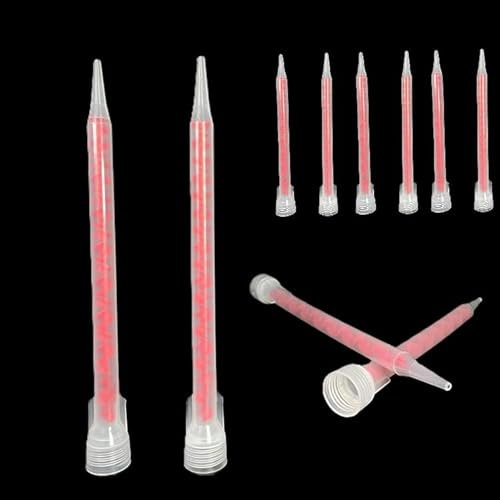 Gudalea 10 Piezas de Boquillas Mezclador, Mezclador Estático, Bus Mezclador 1:1, Autobús de Mezclador Estático MF10-18 para Pistola de Pegamento 2K AB, Adhesivo de Dos Componentes