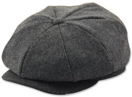 LumiSyne Vintage Berretto Piatto Coppola Uomo Donna 8 Pannelli Cappello Baker Boy Tweed a Spina di Pesce Misto Lana Regolabile Baschi Scozzesi Berretto Gatsby Newsboy cap Cappellino Autunno Invernale