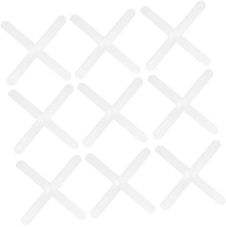 Mikikit 1000pcs Floor Tile Spacers Ceramic Tile Spacers Leveling System Cross Shape Reusable Lightweight for Easy Handling