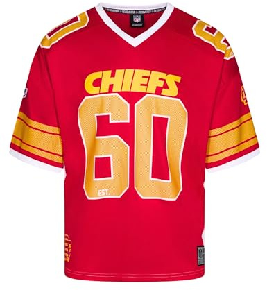 Recovered Kansas City Chiefs NFL Mesh Oversized Top Jersey Trikot Rot - 3XL