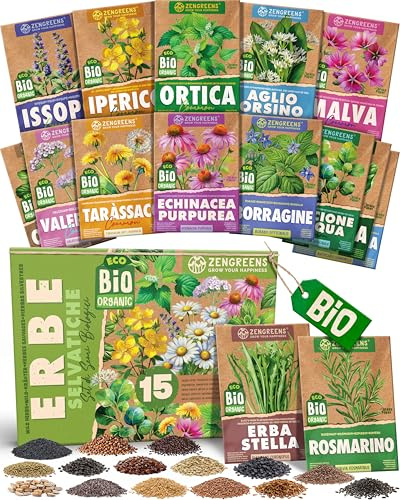 ZenGreens® - Ekologiska Vilda Örter Frö Set - 15st.