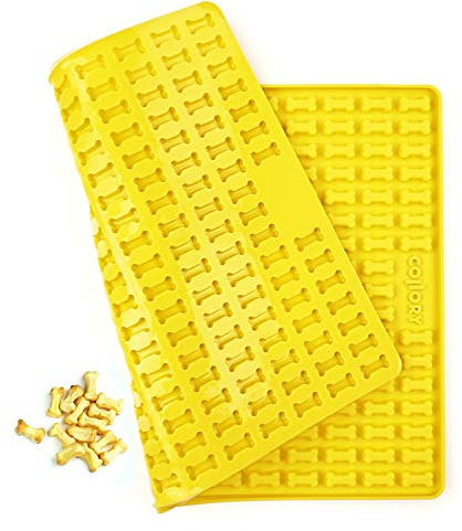 Collory Miniben (2 cm) silikonbakmatta, bakform för mini gör-det-själv hundkakor och godis, benbakform, pralinform, pralinform, non-stick och livsmedelssäker (BPA-fri)