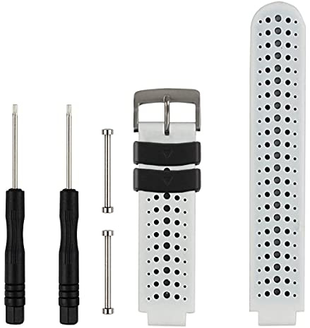 honecumi Correa de repuesto para reloj Garmin Forerunner 735XT, pulsera para 220/230/235/620/630 Running Watch, bandas para Garmin Approach S20 S5 S6 Golf Smart Watch correas, A-Blanco/Negro