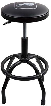 A A IN Garage Bar Stool, Swivel Adjustable Height Stool, Mechanics Stool for Industrial, Workshop,Auto Repair Shop Seat, Black