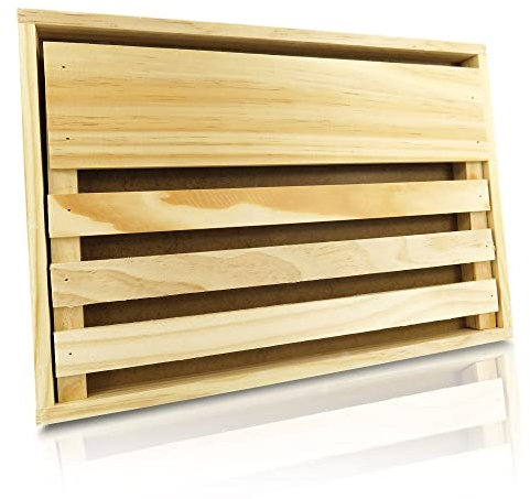 Tabla Para Cortar Pan Con Recogemigas/Tabla de Madera Con Soporte Plano / Tabla cortadora de Pan/ Tabla Para Cortar Pan Con Rejilla Extraíble Para Recogemigas (32cm x 22cm)