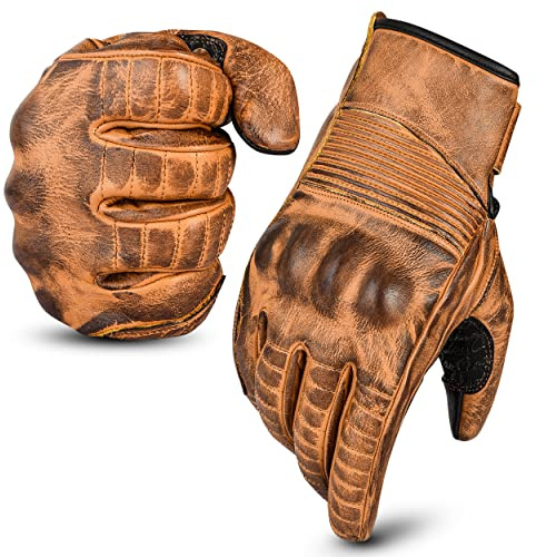 Hand Fellow Leather Motorbike Gloves Mens Summer Motorcycle Gloves Racing Gloves leather Gloves ATV Riding Gloves Black Gloves