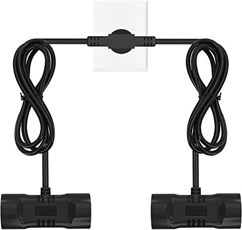 Câble d'extension AC Schuko avec Prises 4 Voies, câble en Plastique Double fiche Schuko 2 m avec Contact de Mise à la Terre, rallonge Schuko jusqu'à 16 A/250 V, Maison, Bureau, Noir