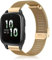 Niboow 20mm Armband für Garmin Venu Sq 2/Venu Sq 2 Music/Venu 2 Plus/Venu Sq/Venu Sq Music, Metall Uhr Armbänder für Garmin Vivoactive 5/Vivoactive 3/Vivoactive 3 Music/Forerunner 245 - Gold