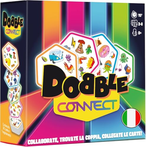 Asmodee - Dobble Connect - Gioco da Tavolo, 2-8 Giocatori, 8+ Anni, Edizione in Italiano