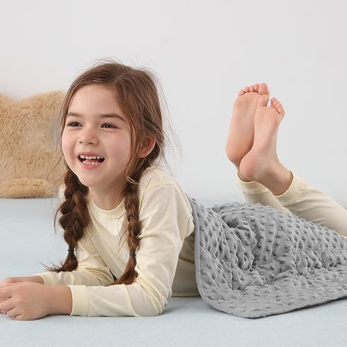Sivio Weighted Lap Blanket, Weighted Blankets,Soft and Cozy Cooling Heavy Blanket, Calm and Nap, School and Home,2lbs 20 x 30inches, Grey