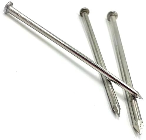 Chiodi a testa tonda zincati di alta qualità, ideali per la lavorazione del legno e l'edilizia, confezione da 100, dimensioni: 2 x 40 mm