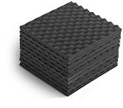 FLYFOAM | Pannello Fonoassorbente Bugnato in Poliuretano Espanso, 10 Pezzi da 33x33x3 cm, Materiale D18, Prestazioni Elevate per Assorbimento e Isolamento Acustico, Prodotto Made in Italy