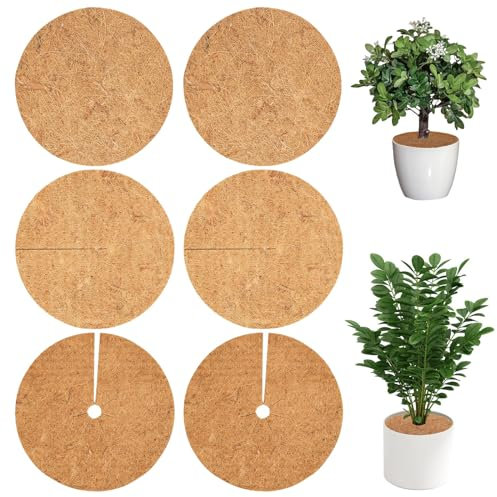 TICKLELY Winter Pflanzenschutzmatte, 6er Set Kokosmatte Winterabdeckung, Wiederverwendbare Kokos Pflanzenschutzmatte, Nachhaltiger Pflanzenschutz für Winter, Winterabdeckung für Gartenpflanzen