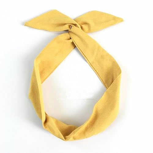 Cerchietto per capelli con fiocco, vintage, da donna, in filo di ferro, pieghevole, tinta unita, accessorio per capelli retrò per donne e ragazze
