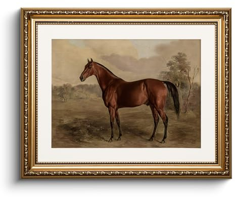 HUARCEY Cuadros de lienzo con marco dorado, cuadros de pared vintage, decoración de pared clásica para salón, dormitorio, baño, cocina, decoración de habitación estilo casa de campo estética, pintura