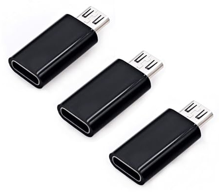 JZK 3X Adattatore USB tipo C a Micro USB, convertitore adattatore OTG da Micro USB maschio a USB C femmina per Samsung Galaxy S7/S6/S5/S4/S3, per Note 5/4/3, per telefoni Android, tablet