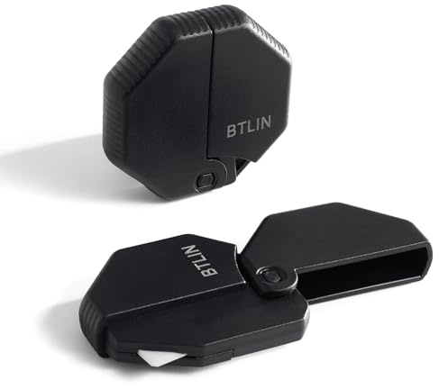 BTLIN Manual Carton Cutter, Ceramic Safety Blade Mini Magnetic Package Opener Knife, Ideal for Box and Thin Corrugated Cardboard, Black 2PCS
