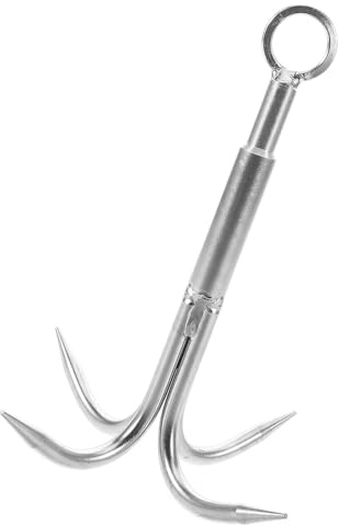 Healvian Gancho De Pesca De Acero Inoxidable con 4 Garras Gancho Pesca para Barco Y Muelle De 4 Garras para Anclaje Y Accesorios En Actividades Al Aire Libre