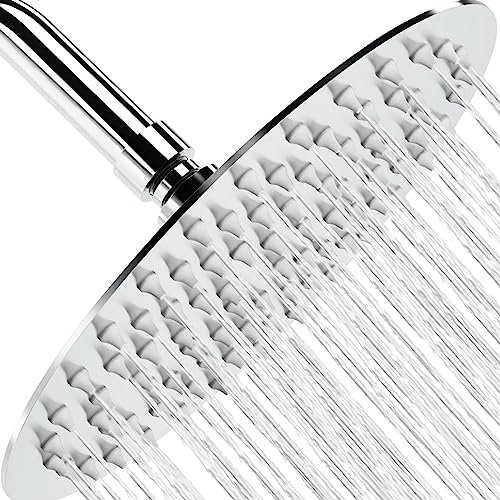 Qrity Einbauduschköpfe Edelstahl Duschkopf Regenbrause Brausekopf Kopfbrause mit 120 Loch, Hochdruckbrause