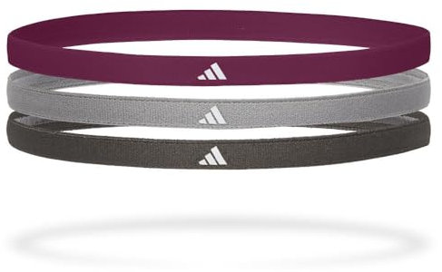 adidas Unisex-Erwachsene Sporthaarbänder Stirnband, Schwarz, Grau, Power Berry, Einheitsgröße