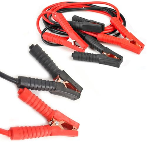 LZQ Starthilfekabel 2 x 4m 500A Starterkabel Set Überbrückungskabel Batteriekabel KFZ PKW Batterie für 12 Volt/24 Volt mit Überspannungsschutz