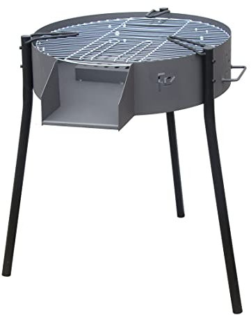 Barbacoa redonda con soporte