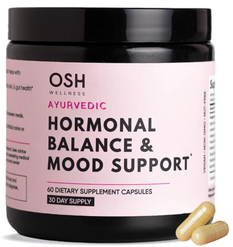 Ayurvedic Hormone Balance for Women | Cortisol Reducer | Mood, Energy, & Sleep Support | Estrogen | Stress Relief | Ashwagandha, Rhodiola, & Shatavari | Made in USA | 60 Ct. - OSH Wellness
