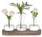Hewory Terrarium Plant Propagation Station: Desktop Glass Terrarium Hyacinth Bulb Vase with Vintage Wood Tray, Avocado Vase Hydroponics Propagators for Plants, Small Glass Vase for Plant Gifts, 3pcs