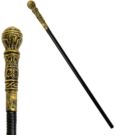 CXNXFD Bastone da passeggio elegante vintage, accessorio per costume King Cane, stile retrò, per feste in costume, 81 cm