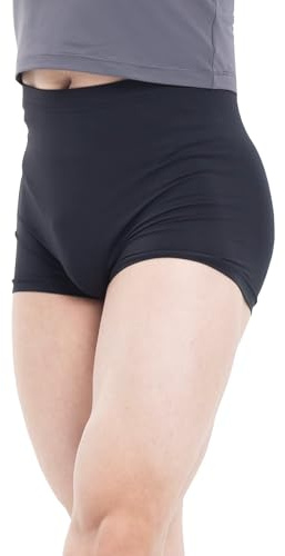 s.lemon Men Dance Shorts, Adult Stretch Fitted Bike Tight for Gymnastics Ballet Dance 9335 Black 165-S