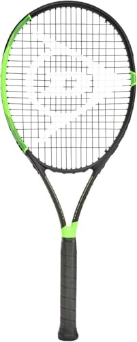 Dunlop Sports Elite 270 Pre-Strung Tennis Racket, 1/4 Grip, Black/Green