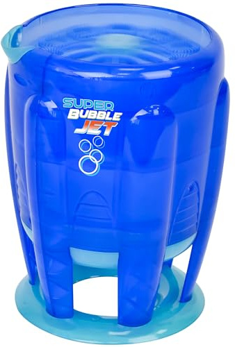 Maxx Bubbles Super Bubble Jet, Portable Automatic Bubble Machine for Kids, High Output Outdoor Fun Toy with Bubble Solution Included, Blue