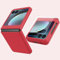 Miimall Case Compatible with Motorola Razr 40 Ultra Screen Protector case, [Built-in Tempered Glass Film] Hard PC Ultra Thin Shockproof Bumper Case Protective Cover for Motorola Razr 40 Ultra, Red